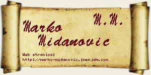 Marko Midanović vizit kartica